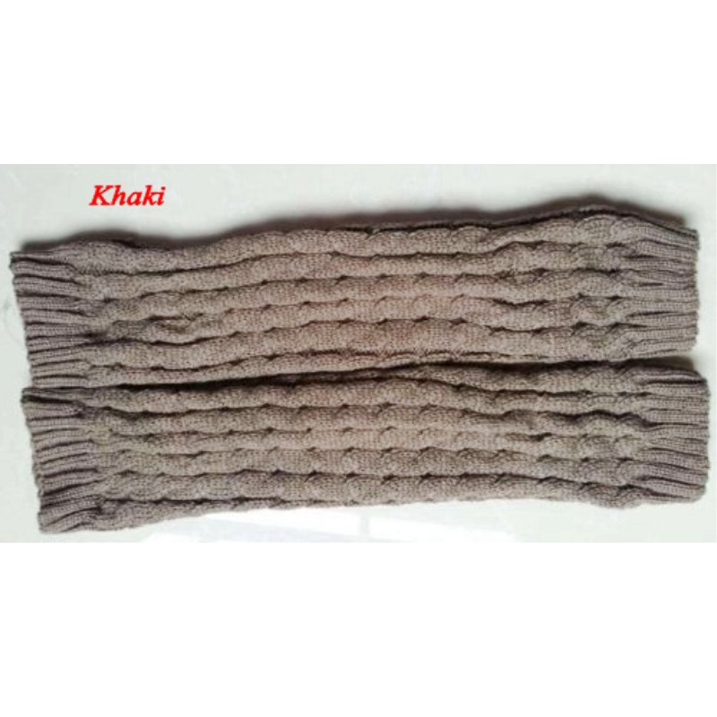 Tất ống chân dệt kim trơn màu giữ ấm cho nữ