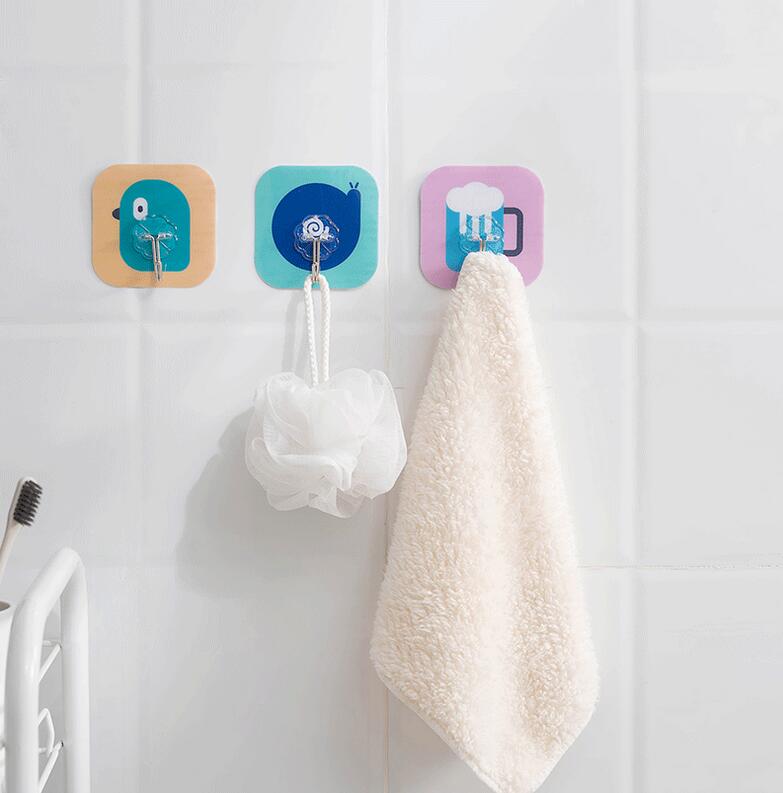 1 Móc Treo Đồ Dán Tường Đa Năng Hình Hoạt Hình