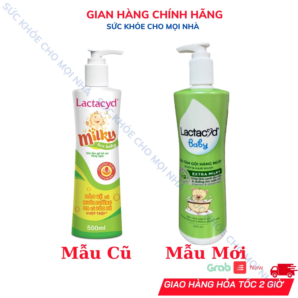 Lactacyd Milky 500ml Loại Có Vòi Thuận Tiện Sử Dụng.Sữa Tắm Gội Cho Trẻ Từ Sơ Sinh