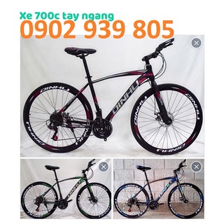 [LH CHIẾT KHẤU] [XE ĐẠP 700C] DINHU XE ĐẠP ĐUA - DINHU700C cho người cao từ 1m6 trở lên DINHU 700C LH Ngay ạ