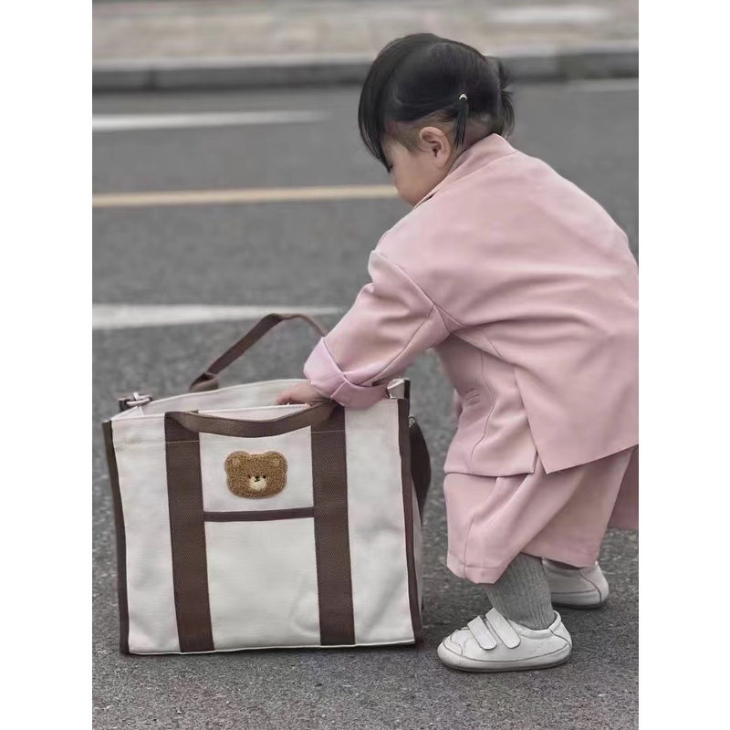 Túi đeo vai đa năng thêu họa tiết thời trang 2022 cho mẹ bé