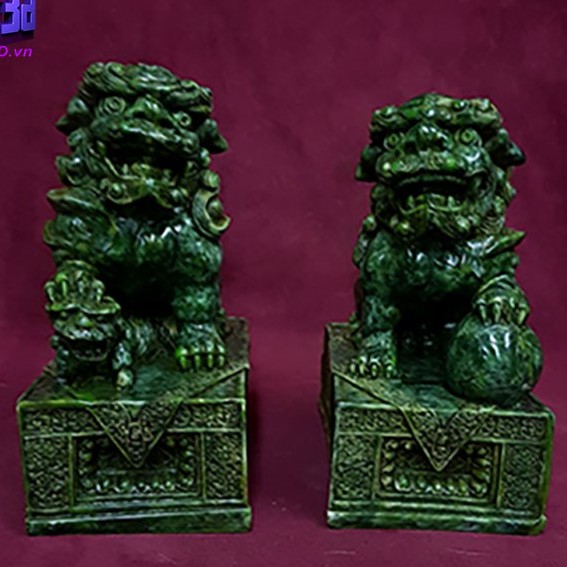 Tượng đôi kỳ lân - Xưởng E3D - NGHE 018