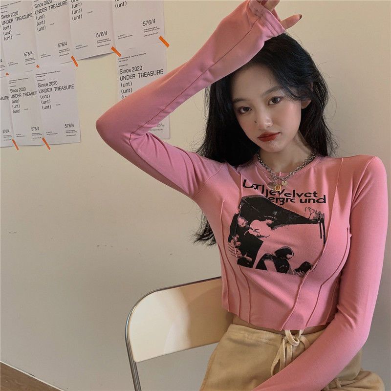 Áo Croptop Tay Dài Thiết Kế Độc Đáo JH-CX-43