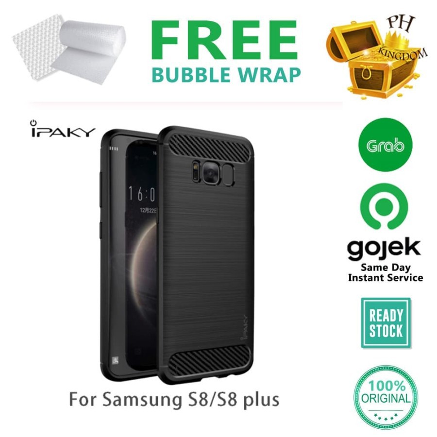 Ipaky Ốp Lưng Mềm Sợi Carbon Cao Cấp Cho Samsung Galaxy S8 / S8 Plus