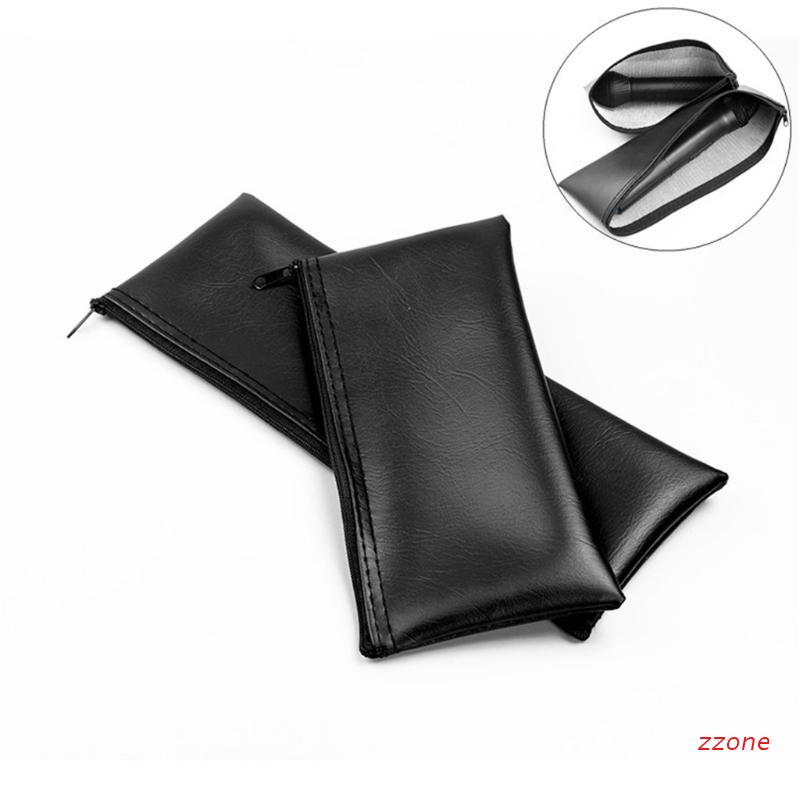 2 túi da đựng micro không dây di động có khóa kéo tiện lợi