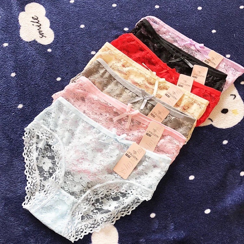 Quần lót ren đính nơ mềm mại quyến rũ