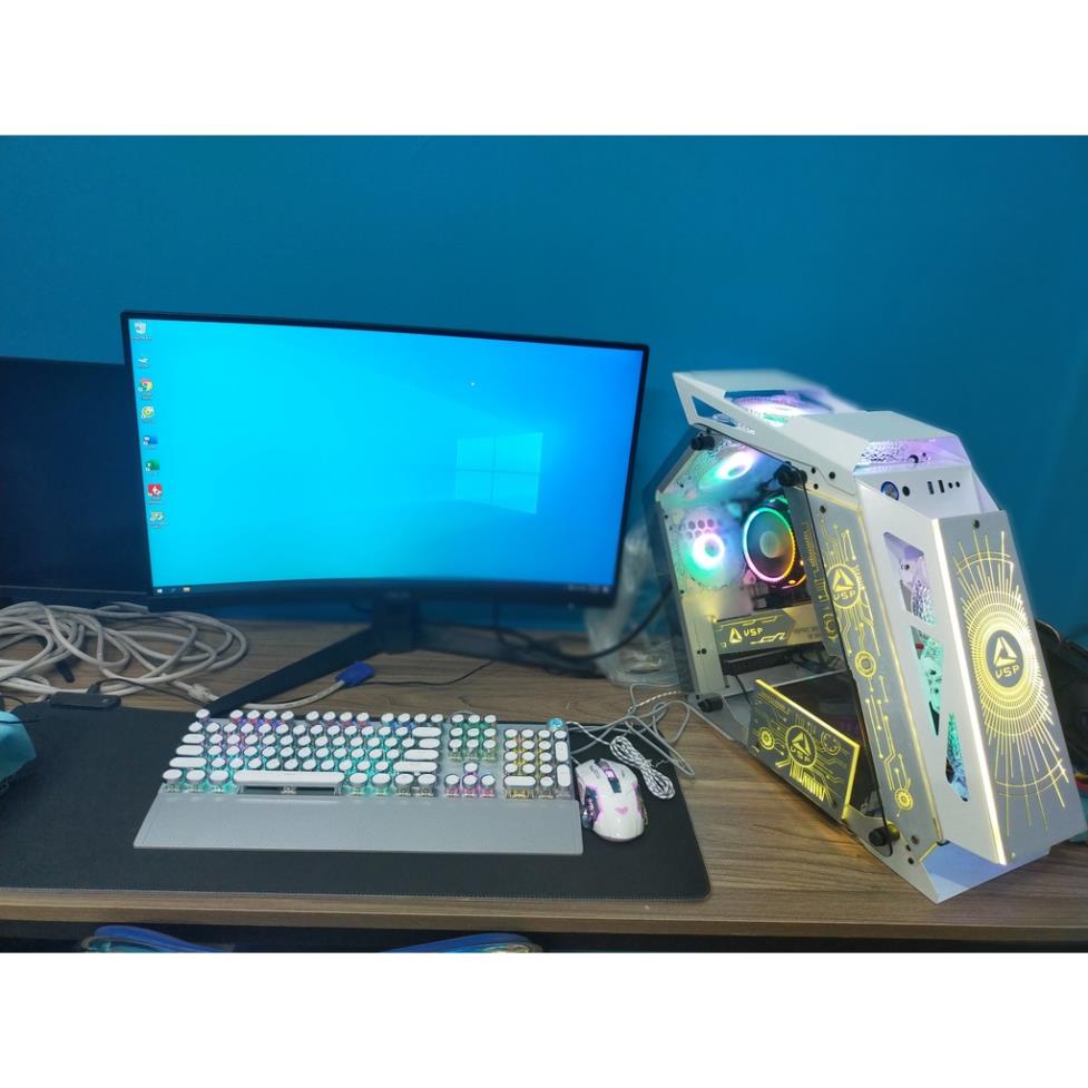 [THANH LY] FULL BỘ MÁY TÍNH MÀU hồng màu TRẮNG LED chơi mượt các loại GAME PC GIA RE | BigBuy360 - bigbuy360.vn