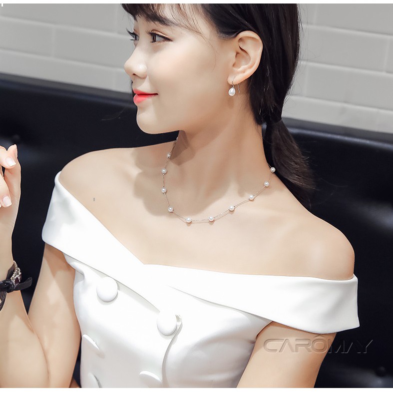 Dây chuyền nữ chuỗi hạt sợi mảnh sang trọng