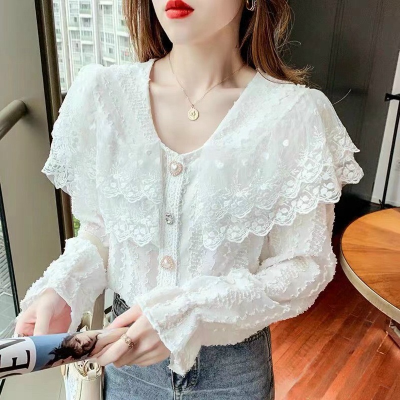 áo sơ mi kiểu tiểu thư tay bèo vai cánh tiên hàng QCCC TA03 xuu_design