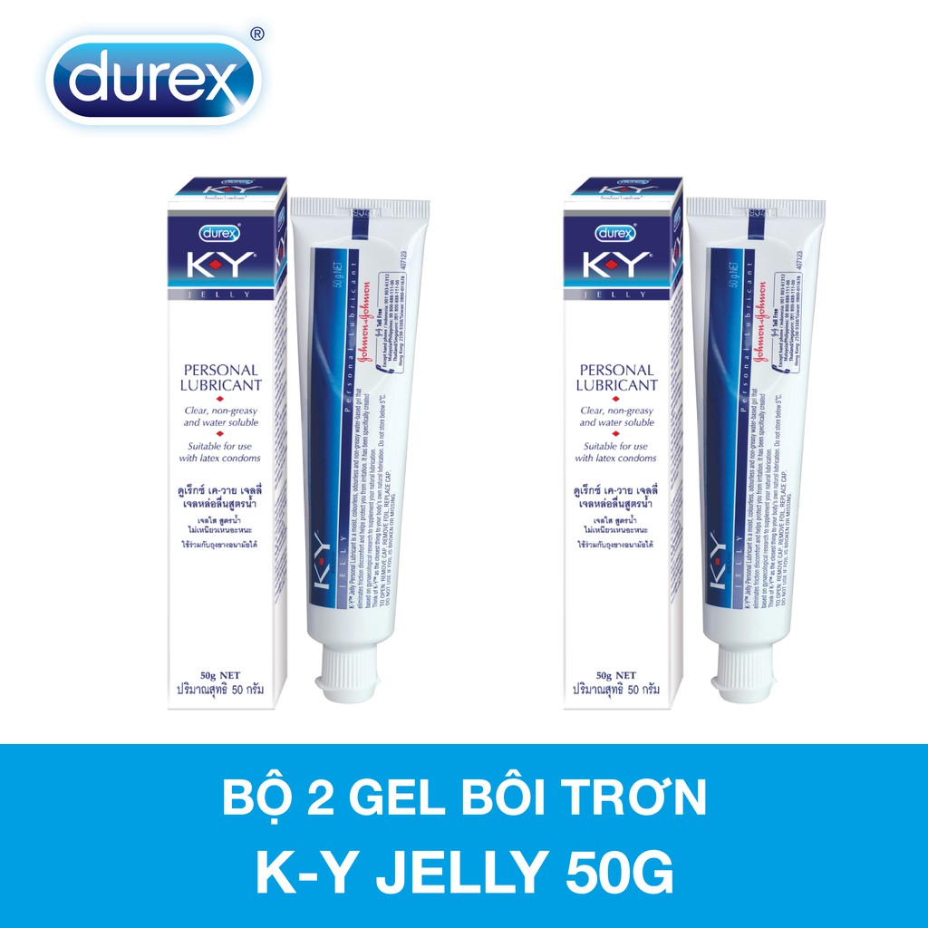 Bộ 2 gel bôi trơn Durex K-Y Jelly 50g/hộp