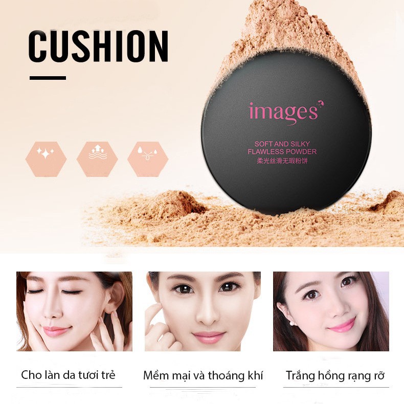 Bộ trang điểm IMAGES Son môi Dazzle + Phấn phủ kiềm dầu Cushion + Kem BB cream cho lớp make hoàn hảo HT-TL126 | BigBuy360 - bigbuy360.vn