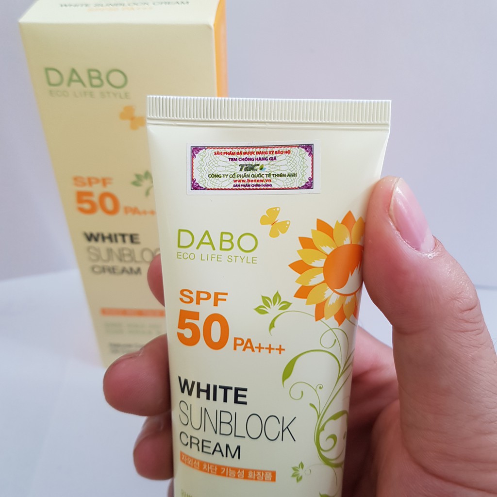 Kem Chống Nắng Dabo White Sunblock Cream SPF 50 PA+++ 70ml