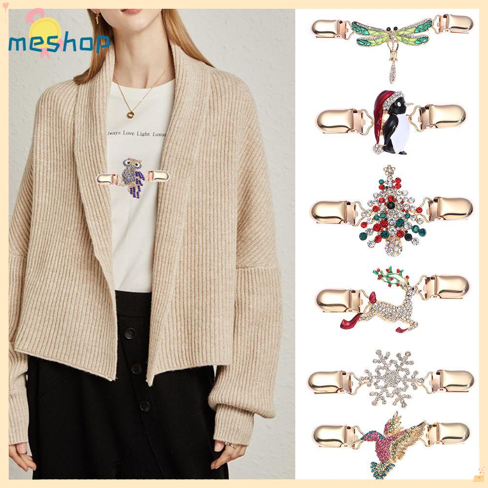 Kẹp Áo Khoác Cardigan Họa Tiết Cây Thông Giáng Sinh|Kẹp Mỏ Vịt