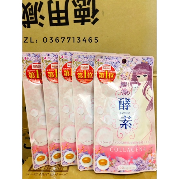 VIÊN UỐNG COLLAGEN TƯƠI CHIẾT XUẤT NHAU THAI HEO VÀ 225 ENZYME THỰC VẬT 30N NHẬT BẢN