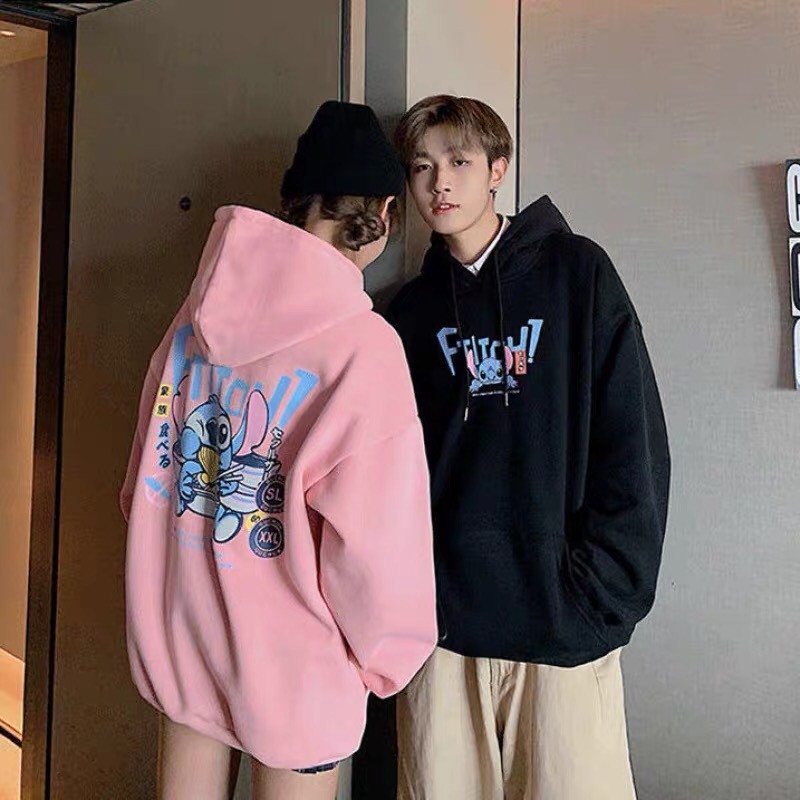 Áo hoodie nỉ unisex form rộng Hoạt Hình Ăn Mỳ nam nữ phong cách ulzzang Wind | BigBuy360 - bigbuy360.vn
