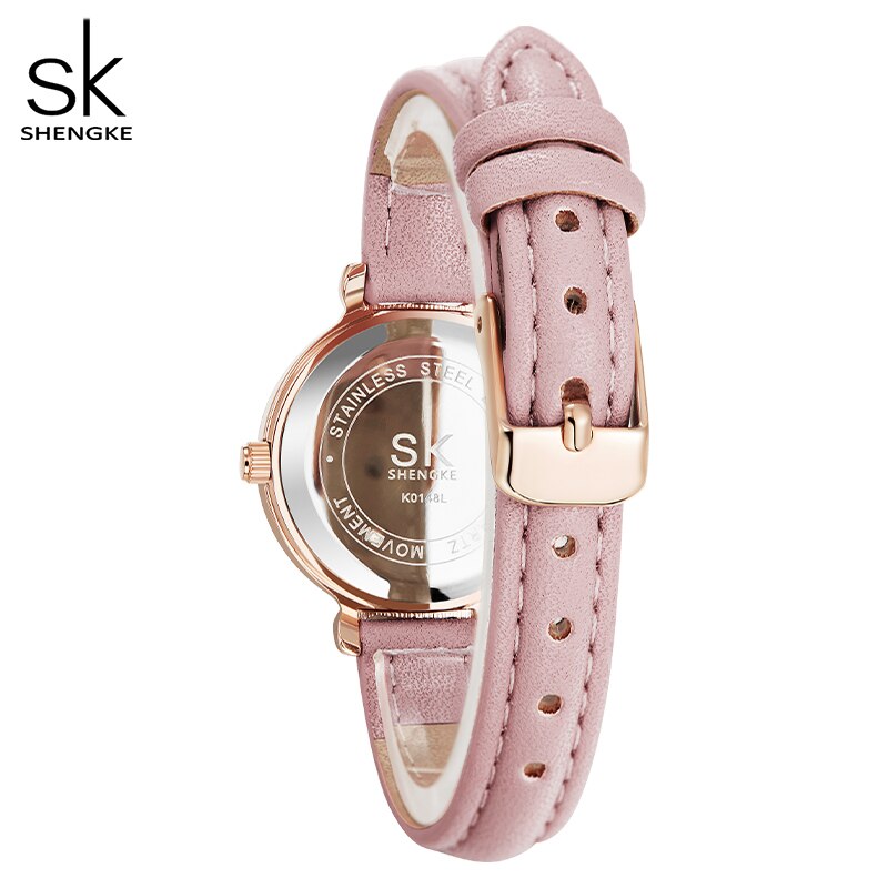 Đồng Hồ Shengke K0148 Mặt Hoa Dây Da Thời Trang Cho Nữ | BigBuy360 - bigbuy360.vn