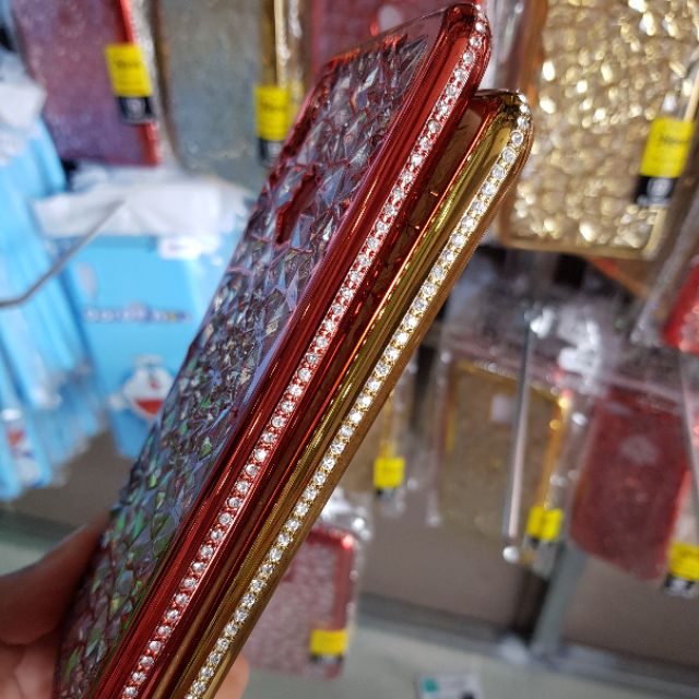 Ốp lưng Redmi Note 7/Note 7 Pro dẻo đính đá 3d kim tuyến cao cấp