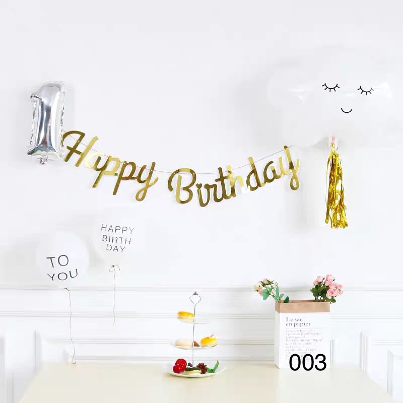 Set trang trí sinh nhật đơn giản [FREESHIP] - Happy birthday