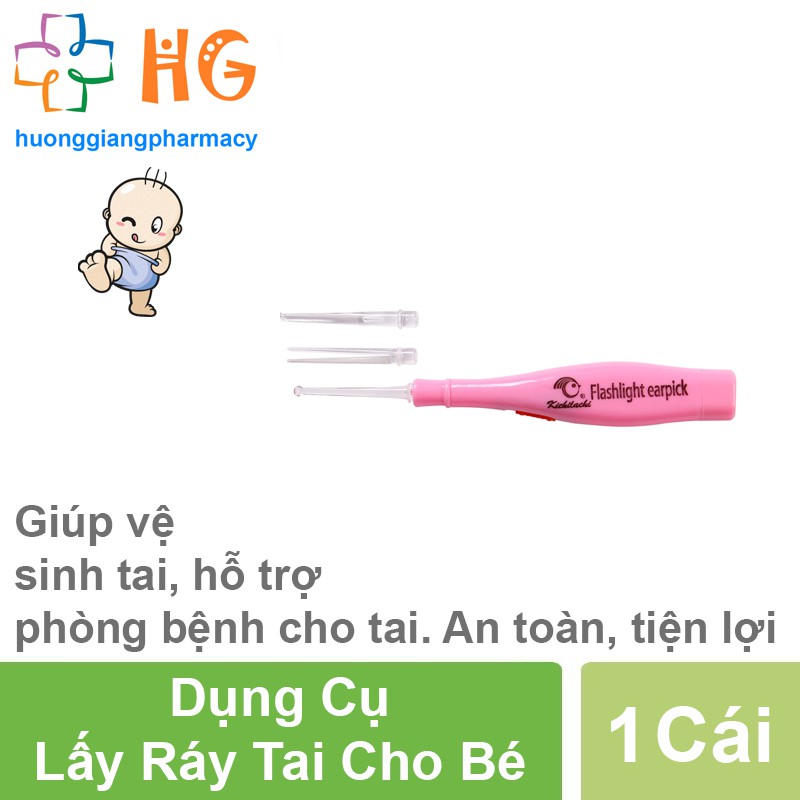 Dụng cụ lấy ráy tai có đèn an toàn cho bé