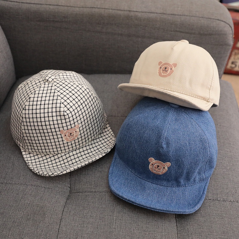 Mũ Lưỡi Trai Cho Bé Hình Gấu Siêu Dễ Thương Phong Cách Hàn Quốc Cho Bé Trai Bé Gái 1 đến 2 tuổi