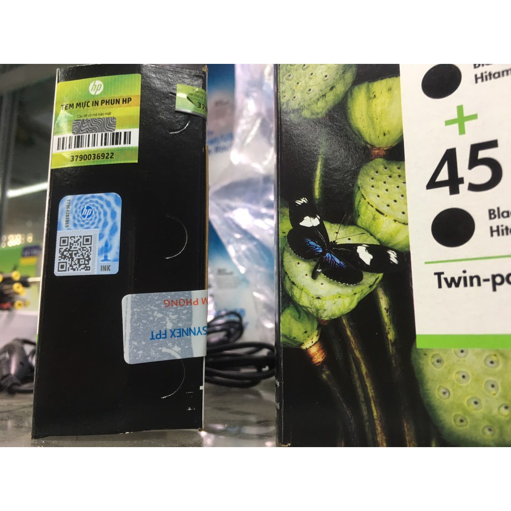 Mực in HP 45+ 2-pack Black Original Ink (Mực in màu HP CC625AA)