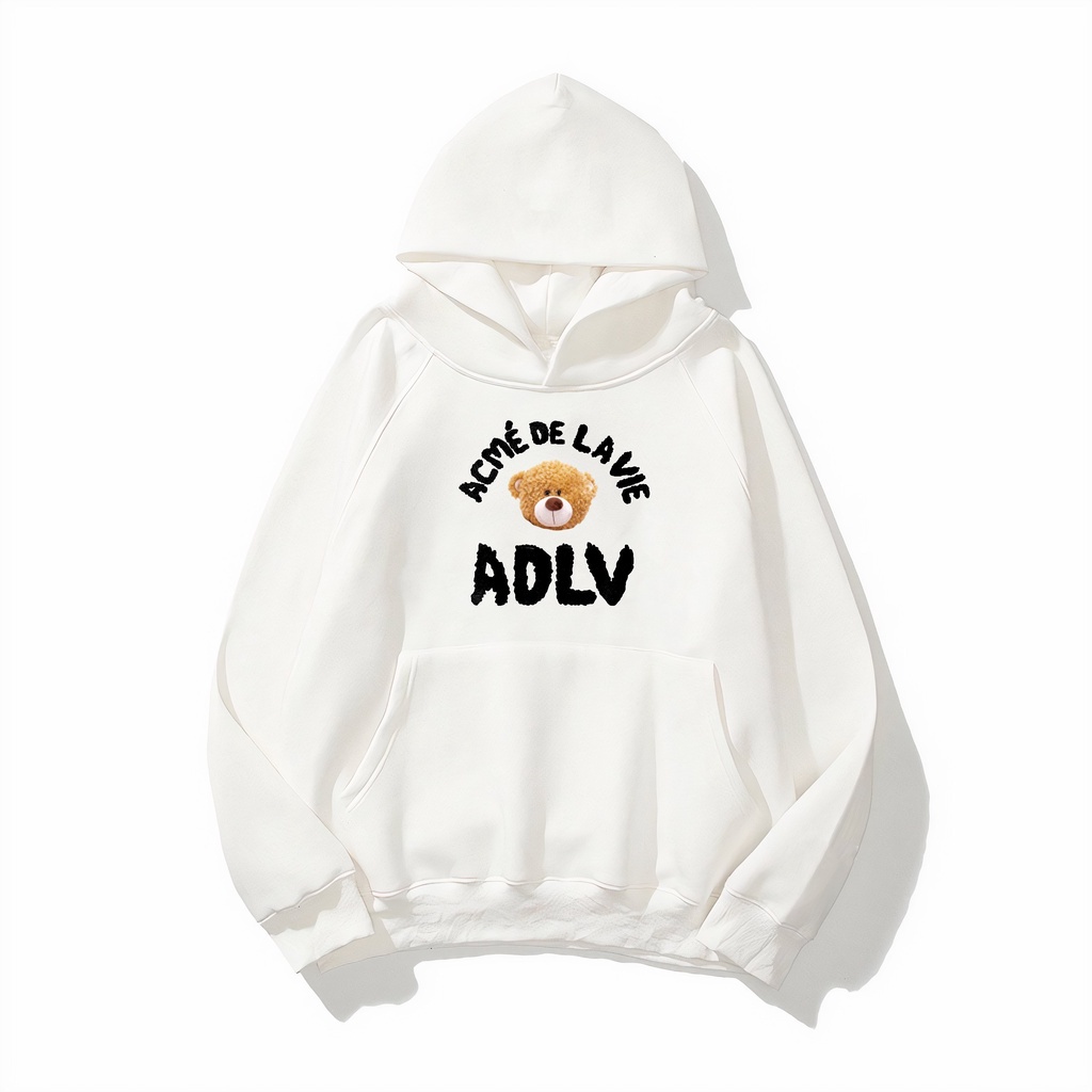 Áo Hoodie Unisex ADLV Áo nỉ có mũ form rộng nam nữ vải Nỉ Bông ADLV