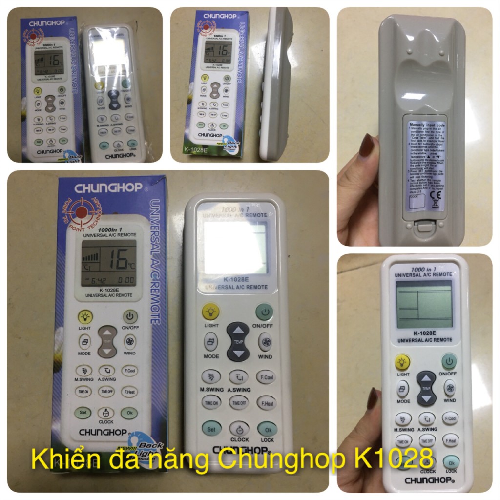 Điều khiển điều hòa đa năng có bảo hành, nhận hàng sau 30' áp dụng tp Hà Nội