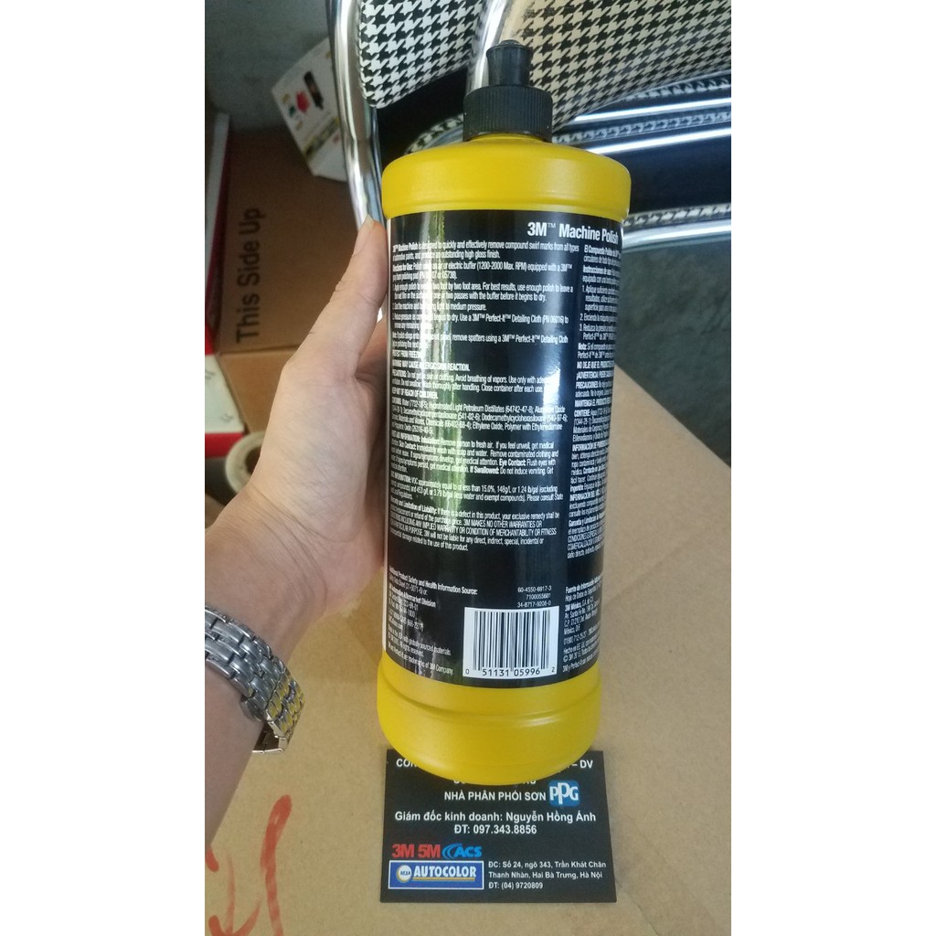 Xi đánh bóng 3M 05996 nước 2 hàng chuẩn 3M, Dung Dịch Đánh Bóng Xe 3M Bước 2, SONQUANGPHU422