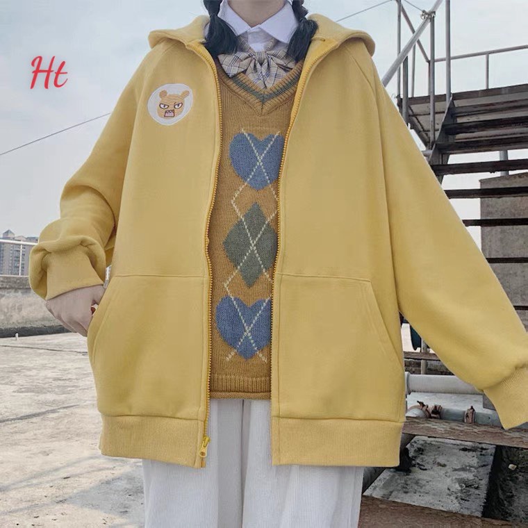 ÁO KHOÁC NỈ COTTON in LOGO THÚ | BigBuy360 - bigbuy360.vn