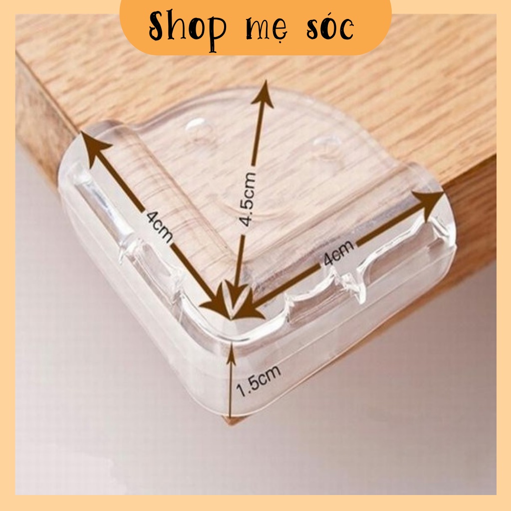 Miếng Bọc Góc Bàn Bịt Cạnh Bàn Silicon CAO CẤP Góc Vuông An Toàn Cho Bé mesocshop