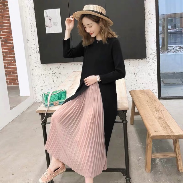 Váy bầu đầm bầu dáng xuông dài hợp thời trang✅sẵn size 2xl✅