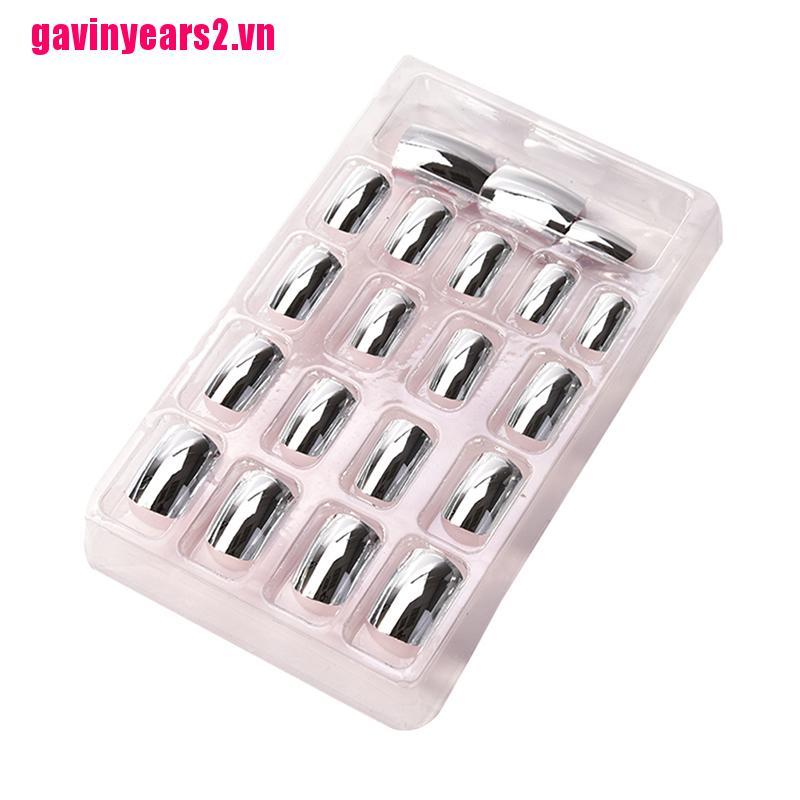 [Hàng mới về] Set 24 móng tay giả đính đá thiết kế xinh xắn