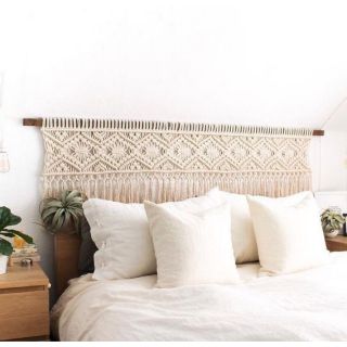 Macramé trang trí đầu giường cách dây nghệ thuật trang trí