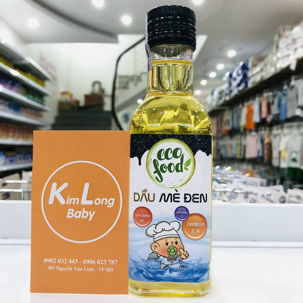 Dầu Mè Đen Ăn Dặm Dinh Dưỡng Eco Food Cho Bé Từ 6 tháng 60ML - 150ML