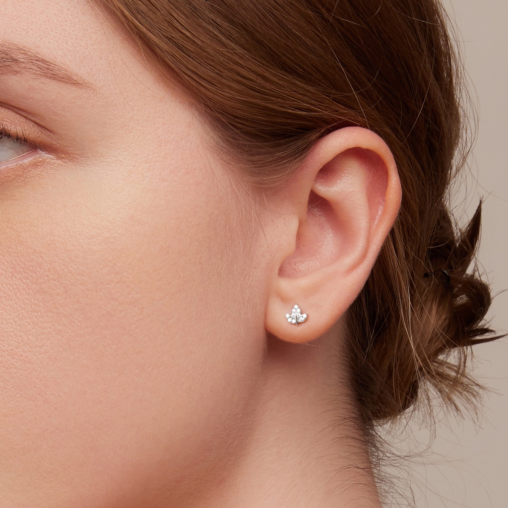 BAMOER Bông Tai bạc 925 HìNh Ngôi Sao ĐíNh Đá ThờI Trang