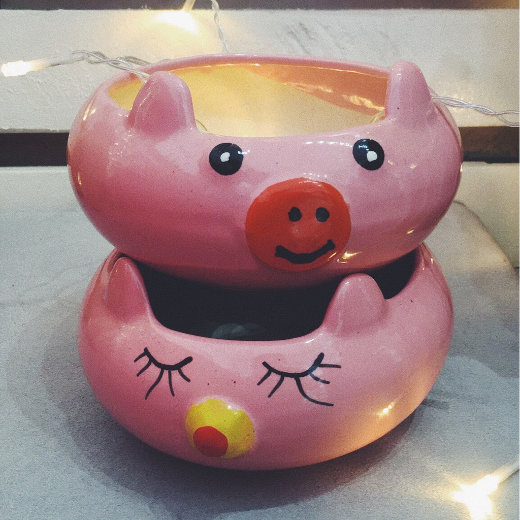 CHẠU HỒNG HÌNH CON HEO MAMI