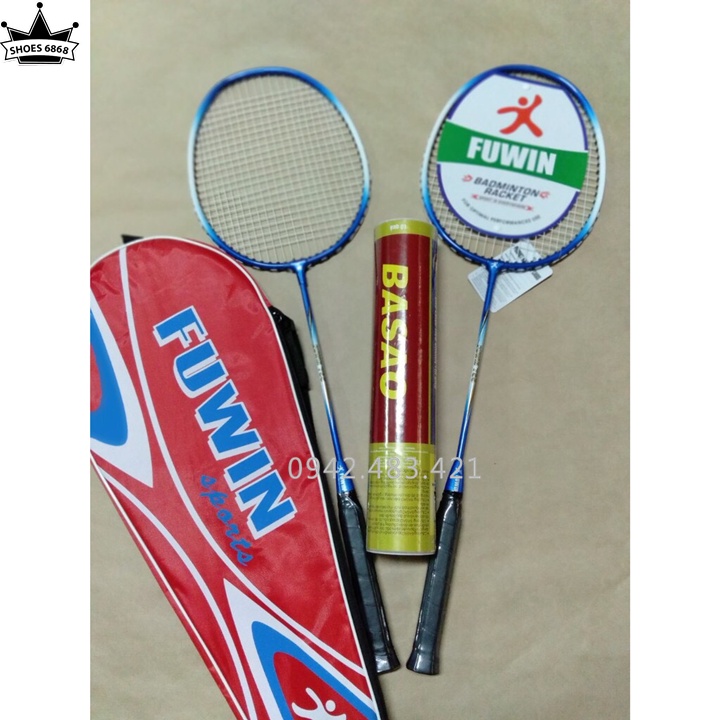 Combo 2 cây vợt cầu lông Fuwin 9588 -755 - tặng ngay 1 hộp cầu lông 3 sao 10 quả