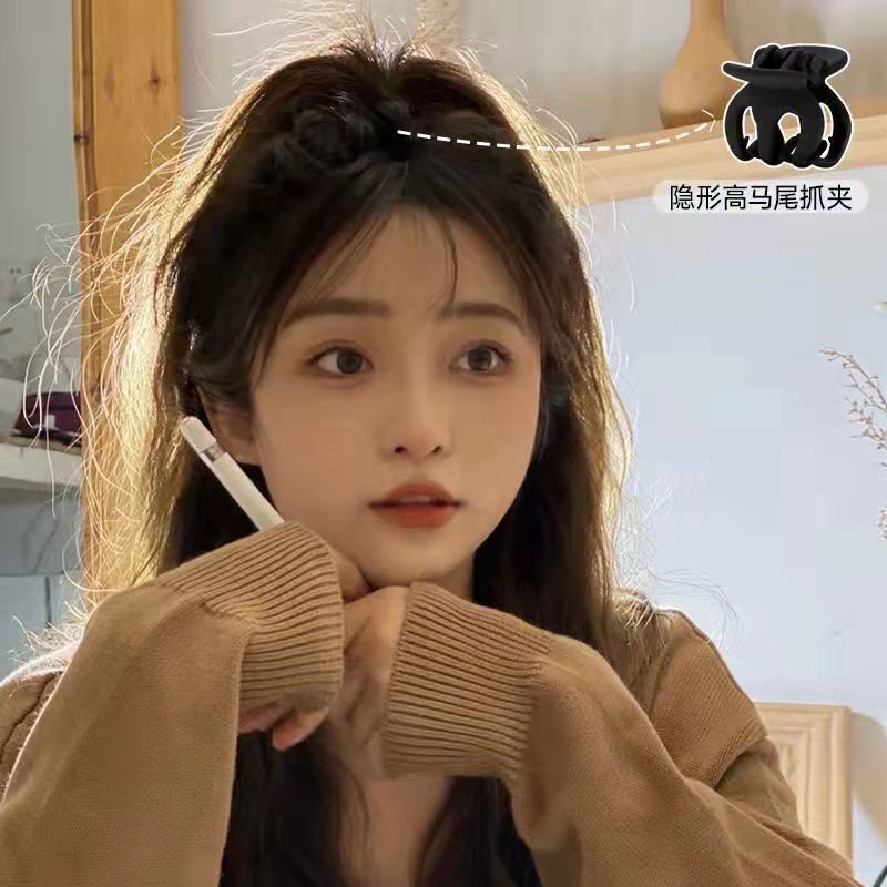 Jin Chen Kẹp Tóc Đuôi Ngựa Cỡ Nhỏ Hình Quả Bí Ngô/Cá Mập Phía Sau