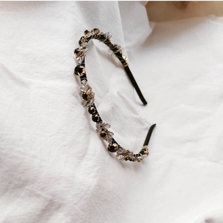 Băng đô cài tóc đính đá cho nữ phong cách Hàn Quốc