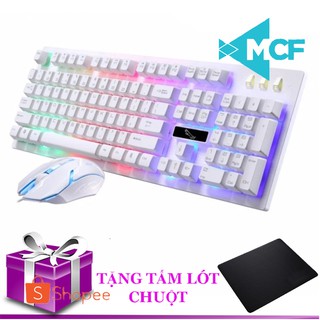 Bộ bàn phím kèm chuột chuyên game led đổi màu g20 trắng