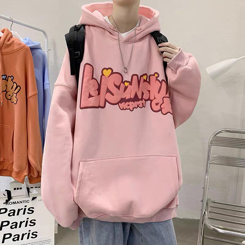 Áo hoodie in hình vải nỉ bông unisex cực xinh | BigBuy360 - bigbuy360.vn