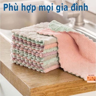 Khăn lau bếp, khăn lau đa năng 2 mặt siêu mềm, siêu thấm hút