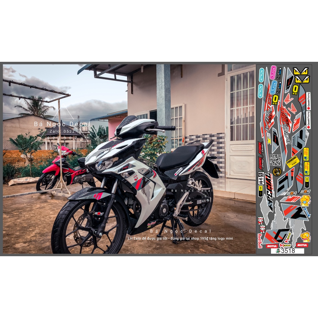 Tem xe winner v3 màu trắng  👉chế tem theo yêu cầu giá rẻ.