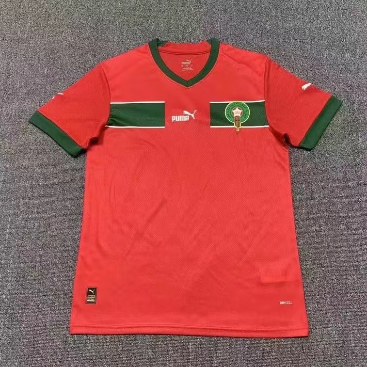 Áo Bóng Đá Số 22-23 Morocco Sân Nhà S-2XL Thời Trang 2022-23
