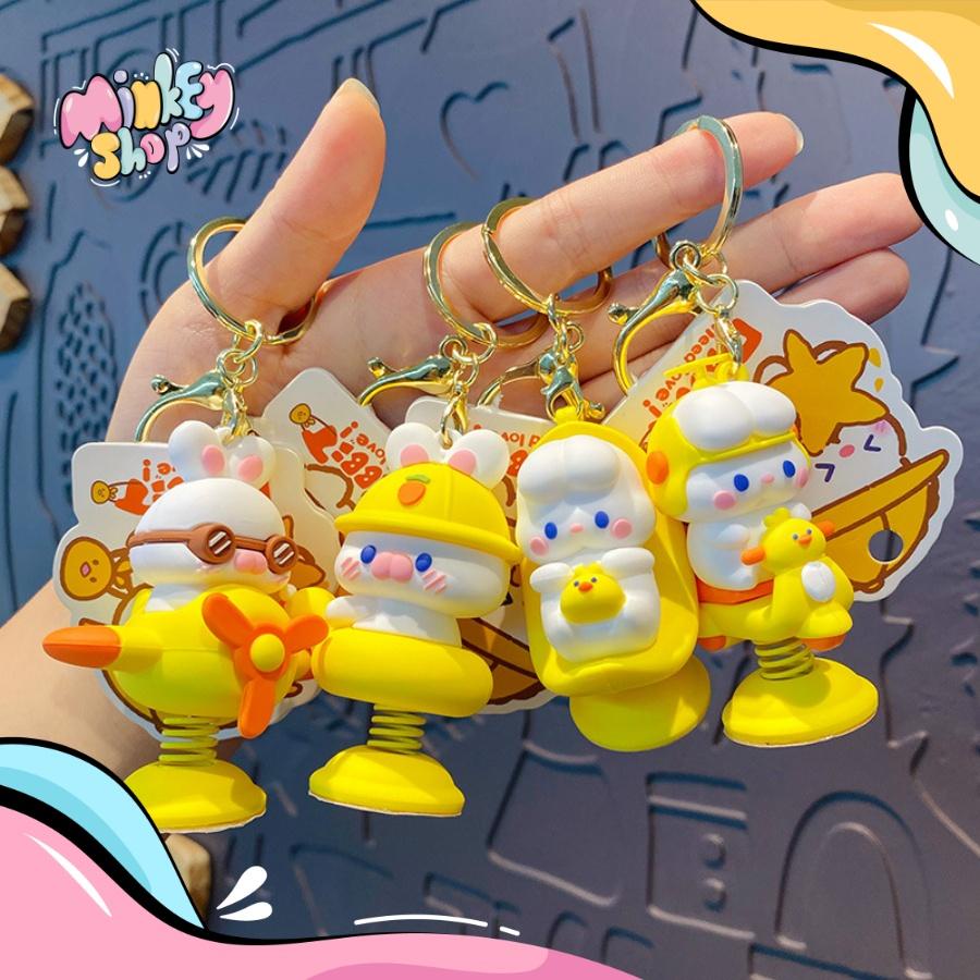 Móc Khoá Vịt LILI Thú Nhún Đáng Yêu Nhiều Mẫu Dễ Thương Phụ Kiện Túi Xách, Balo, Cặp Xách Cute 02MKV -Min