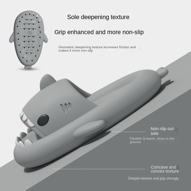 Dép Đi Trong Nhà Đế Cá Mập Dày Hình  Phong Cách Hàn Quốc Cho Cặp Đôi