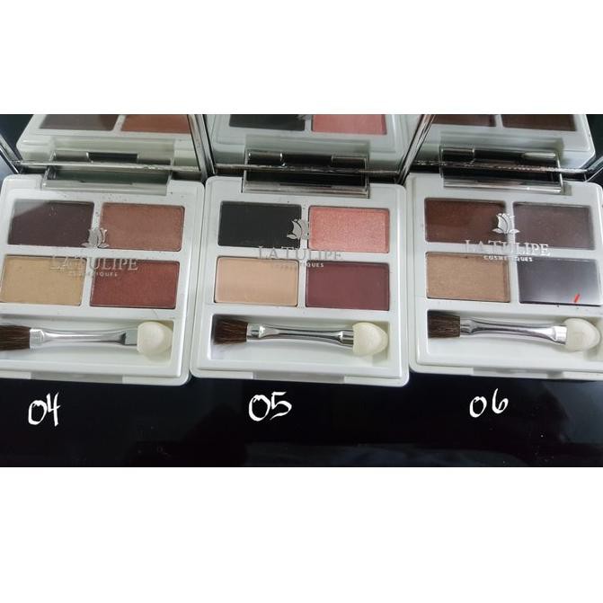 (hàng Mới Về) Bảng Phấn Mắt La Tulipe 4 Màu Trang Điểm Chuyên Nghiệp | BigBuy360 - bigbuy360.vn