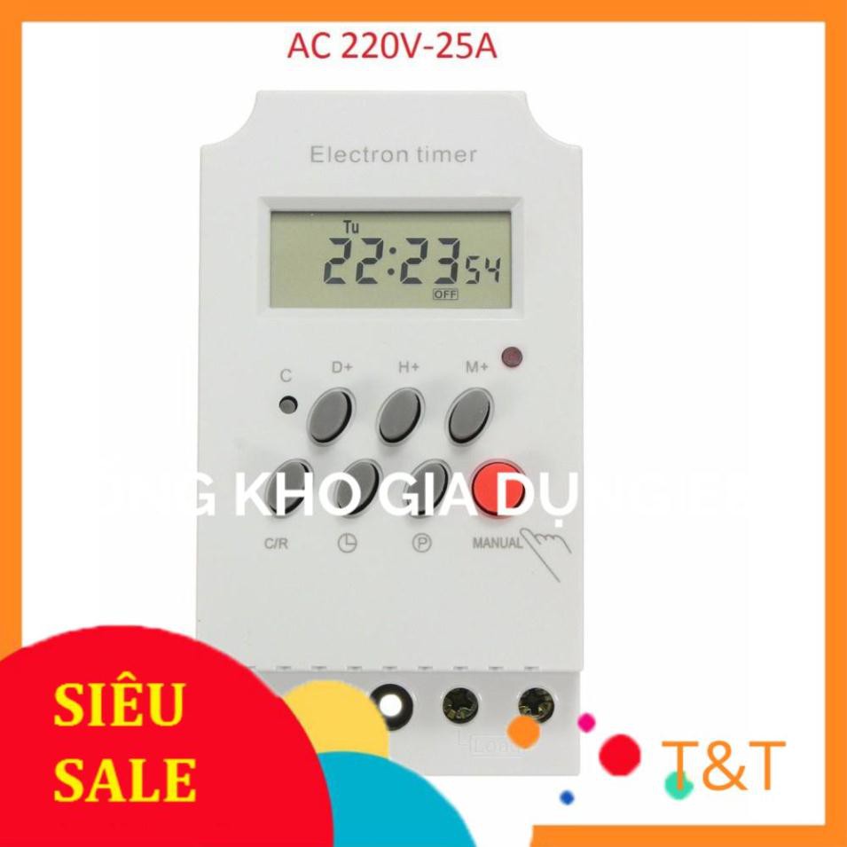 Công tắc hẹn giờ KG316 T-II timer hẹn giờ ổ cắm hẹn giờ bật tắt tự động 17 chương trình