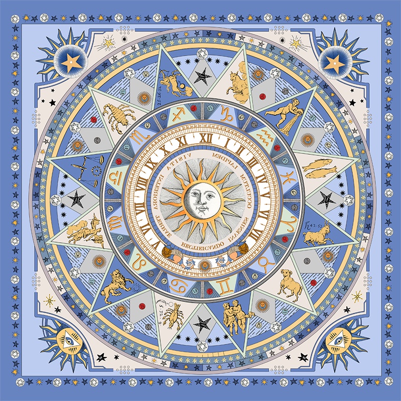 Túi tote đeo vai MAH bằng vải họa tiết ngôi sao xanh dương sức chứa lớn thời trang cho nữ