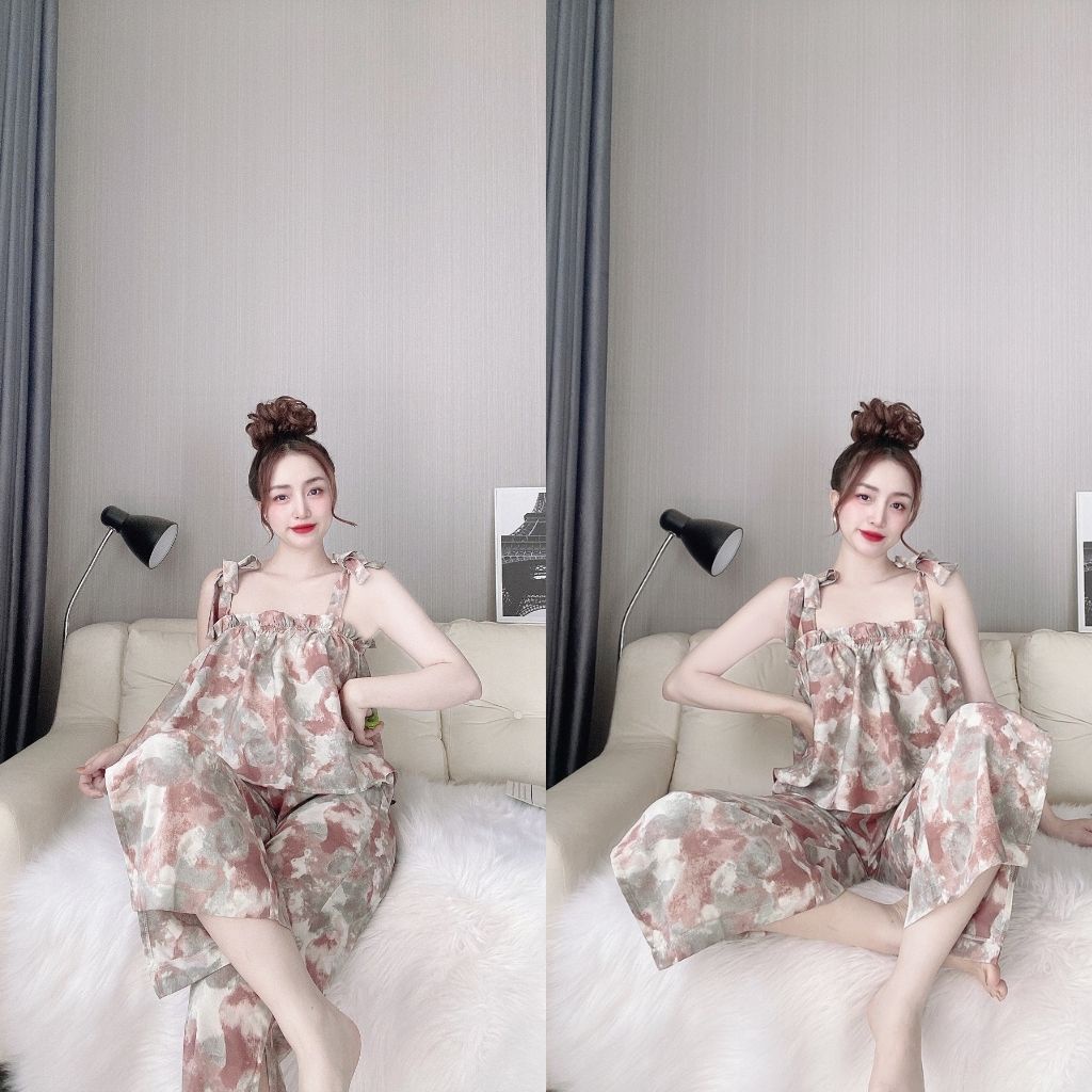 Đồ Ngủ Sexy, Đồ Ngủ Nữ Lụa MANGO Cao Cấp Mềm mại xinh xắn <65KG | BigBuy360 - bigbuy360.vn